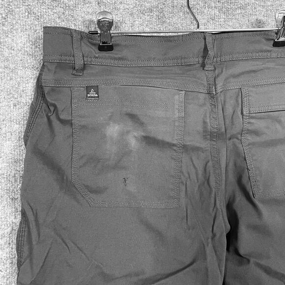 PrAna Womens Size XL Stretch Zion Slim Pant Cargo Black Buckle Closure Pockets - Picture 5 of 12